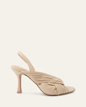 LUCKY HIGH HEEL SANDALS SAND LEATHER Jo Mercer