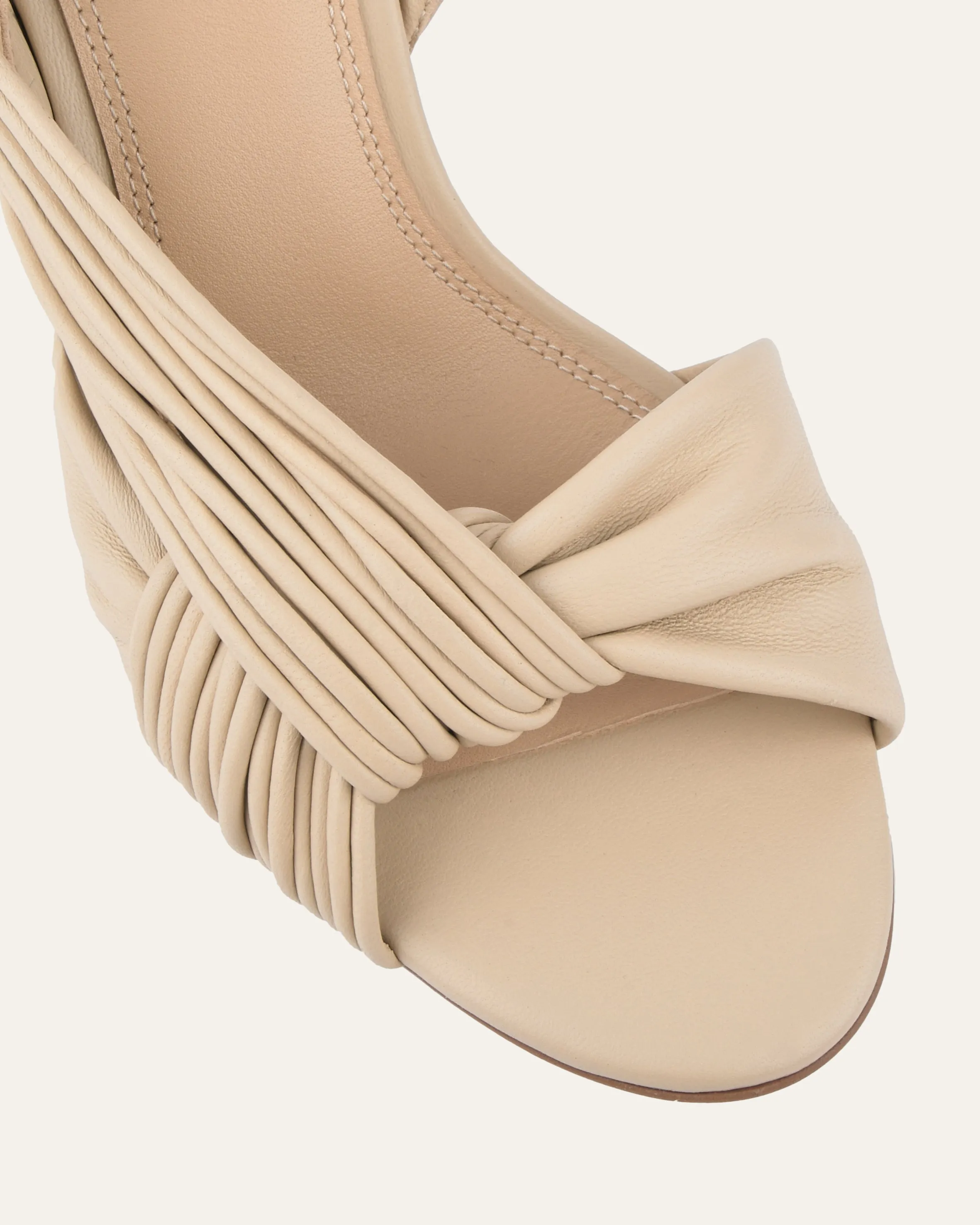 LUCKY HIGH HEEL SANDALS SAND LEATHER Jo Mercer