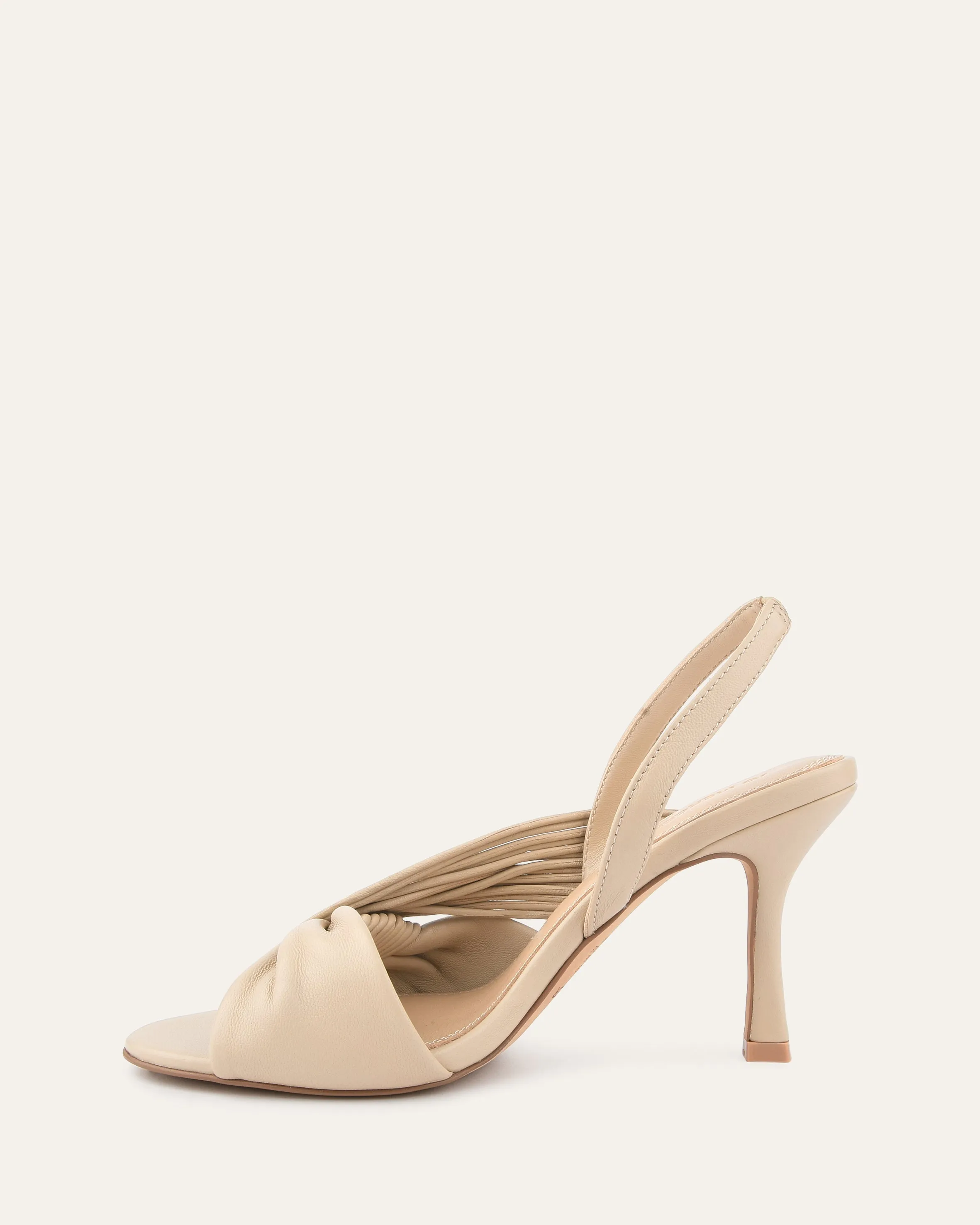 LUCKY HIGH HEEL SANDALS SAND LEATHER Jo Mercer