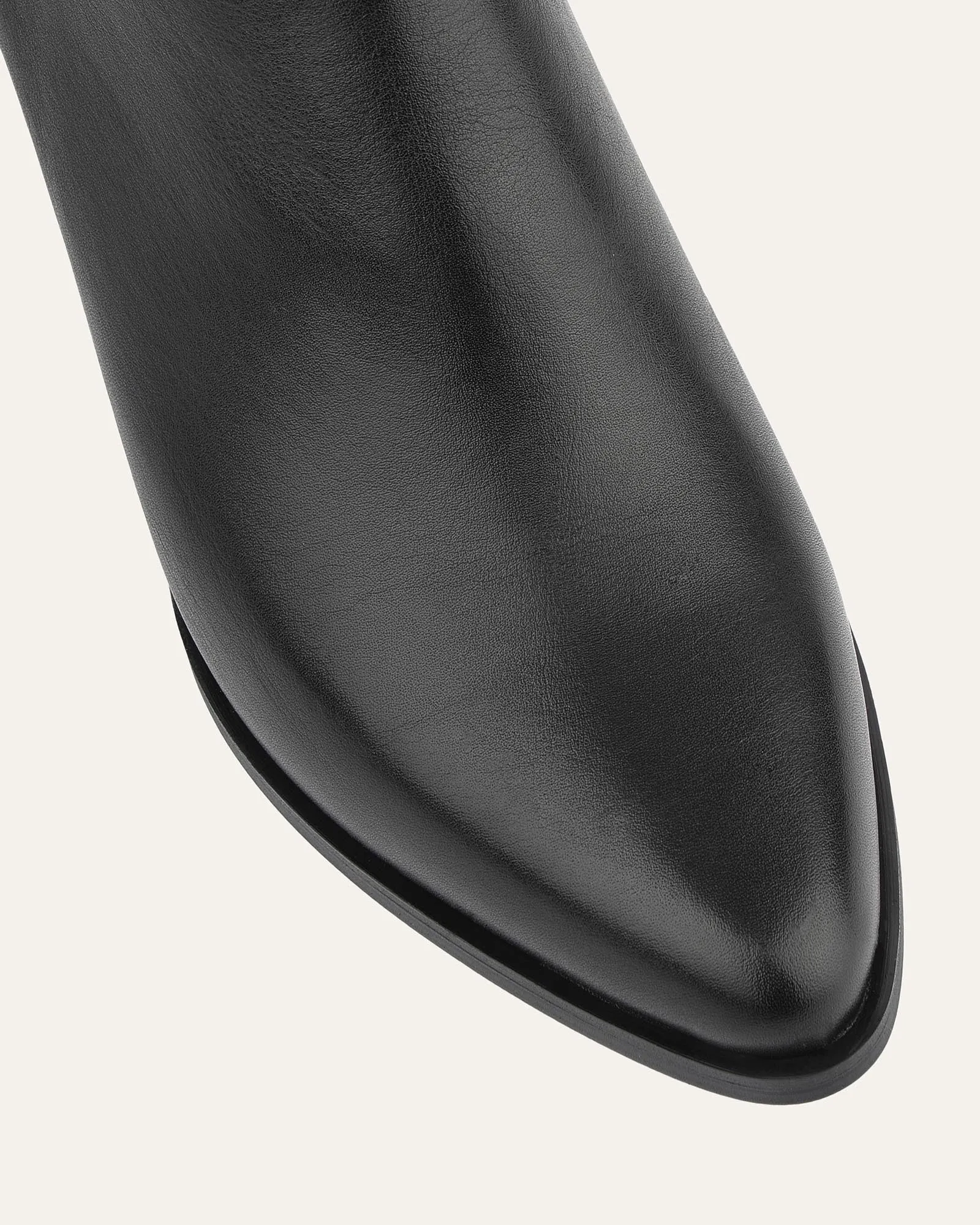 LUNA HIGH ANKLE BOOTS BLACK LEATHER Jo Mercer