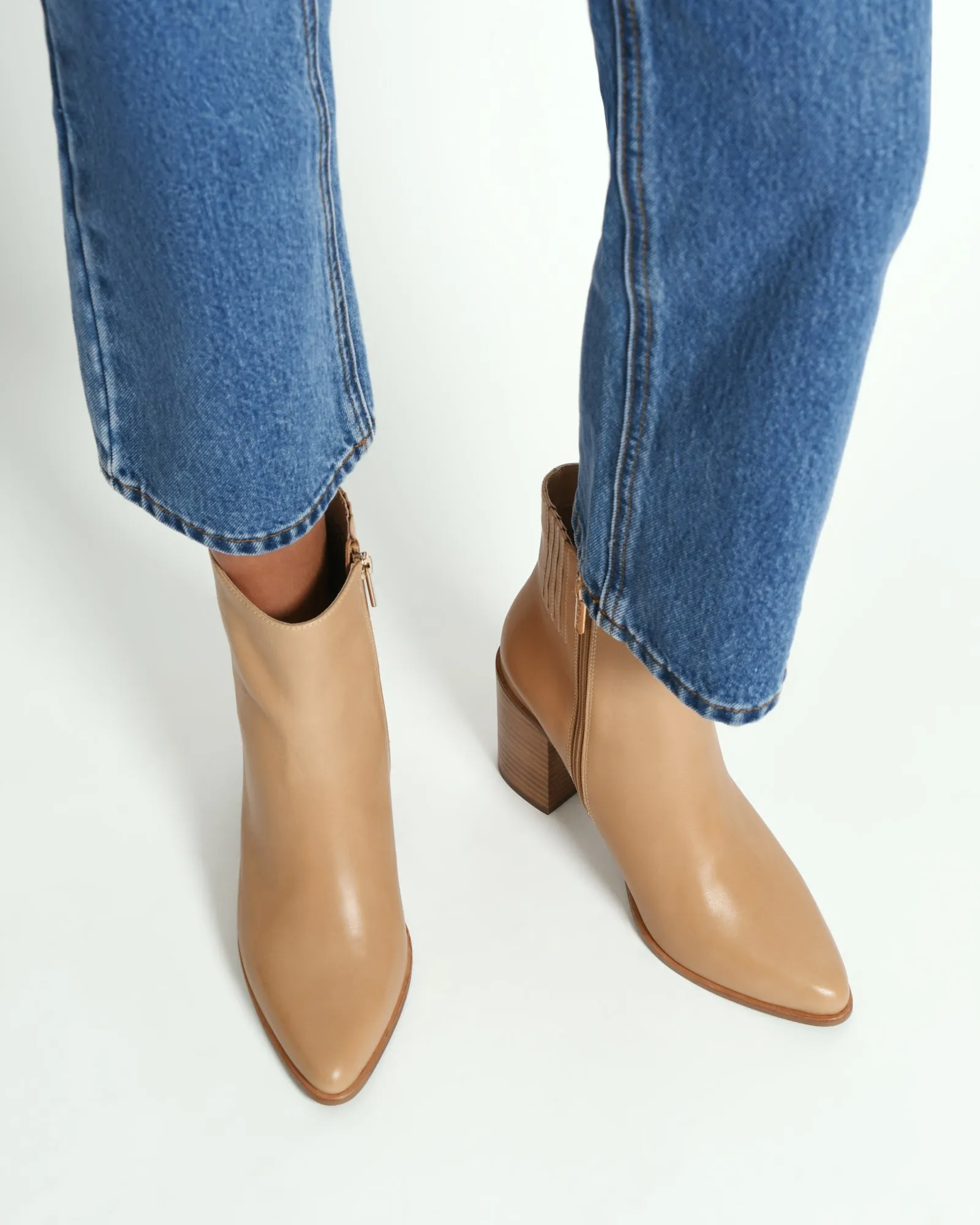 LUNA HIGH ANKLE BOOTS BUTTERSCOTCH LEATHER Jo Mercer
