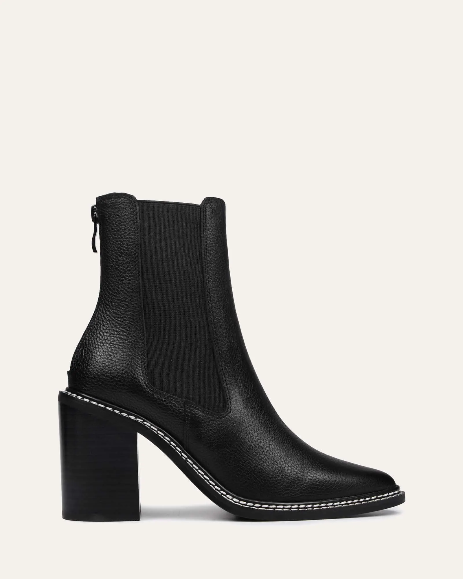 LUXE HIGH ANKLE BOOTS BLACK LEATHER Jo Mercer