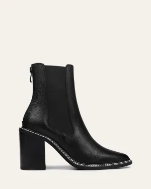 LUXE HIGH ANKLE BOOTS BLACK LEATHER Jo Mercer