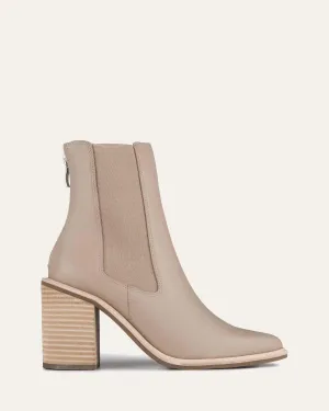 LUXE HIGH ANKLE BOOTS TAUPE LEATHER Jo Mercer