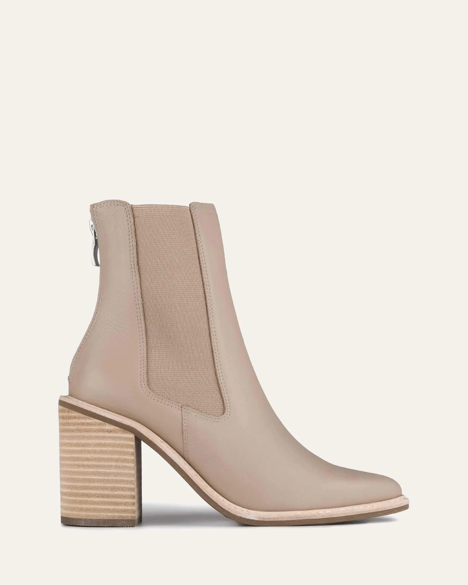LUXE HIGH ANKLE BOOTS TAUPE LEATHER Jo Mercer