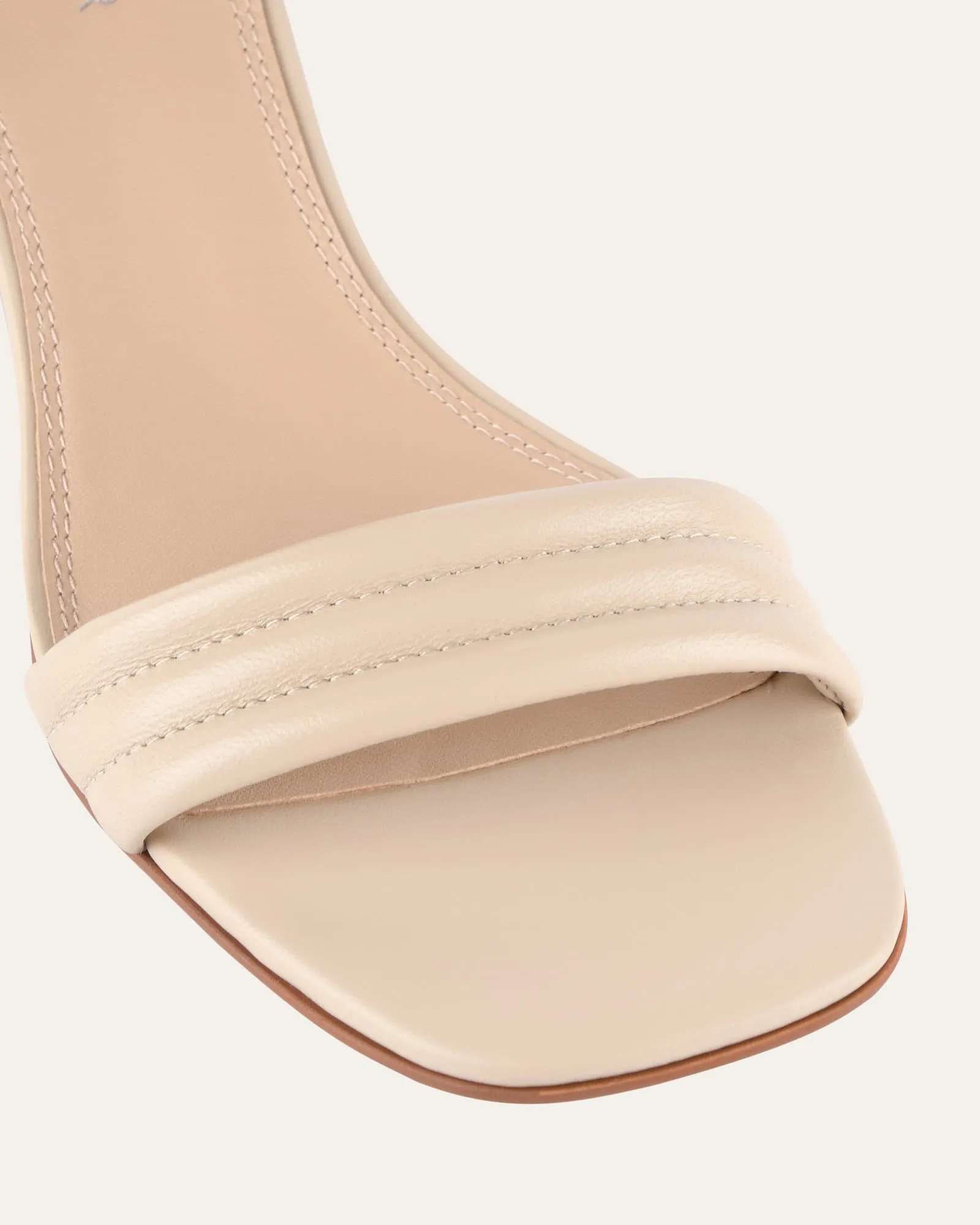 LYRIC MID HEEL SANDALS SAND LEATHER Jo Mercer