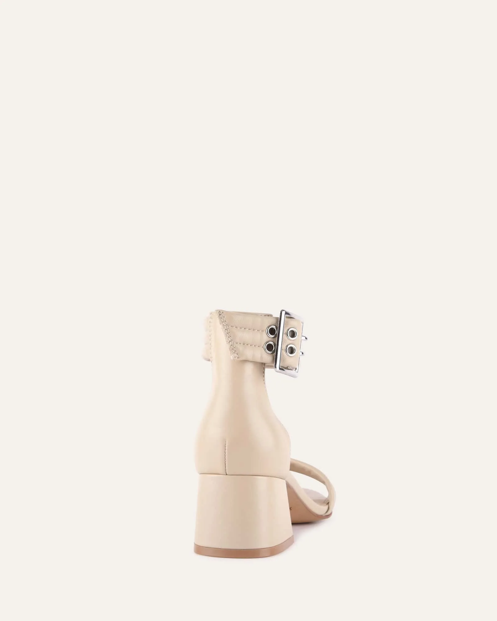 LYRIC MID HEEL SANDALS SAND LEATHER Jo Mercer