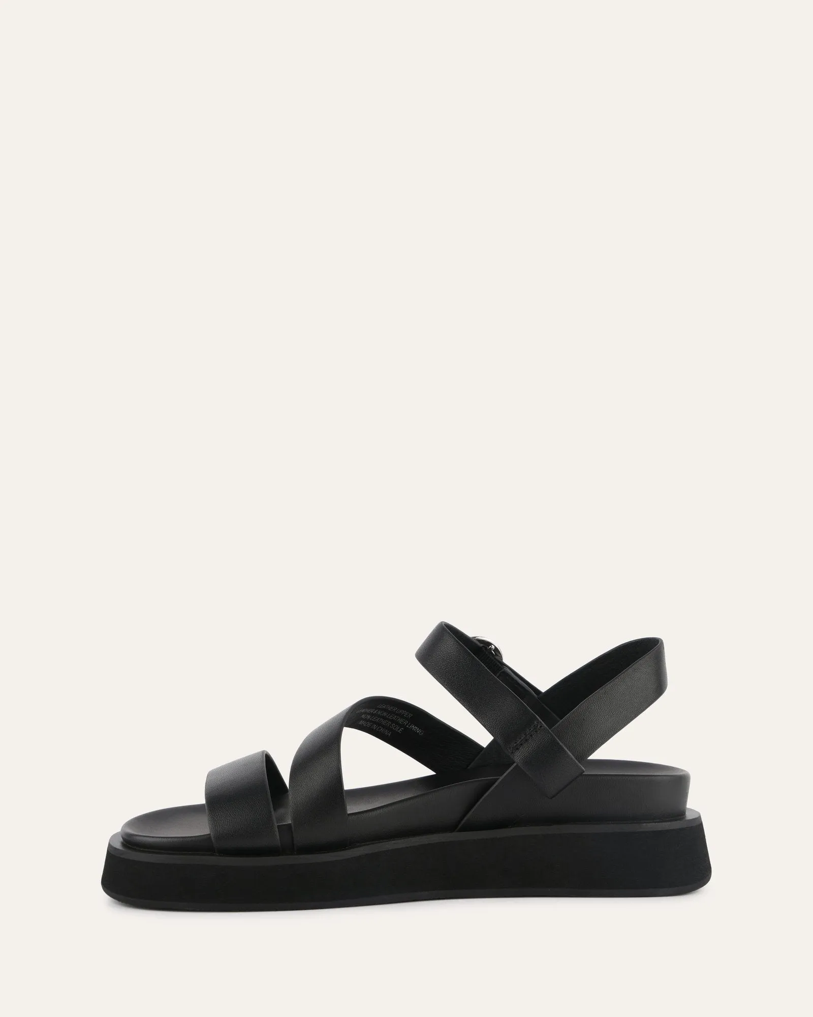 MARAIS FLAT SANDALS BLACK LEATHER Jo Mercer