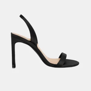 Martini Heel Black Satin SOL SANA