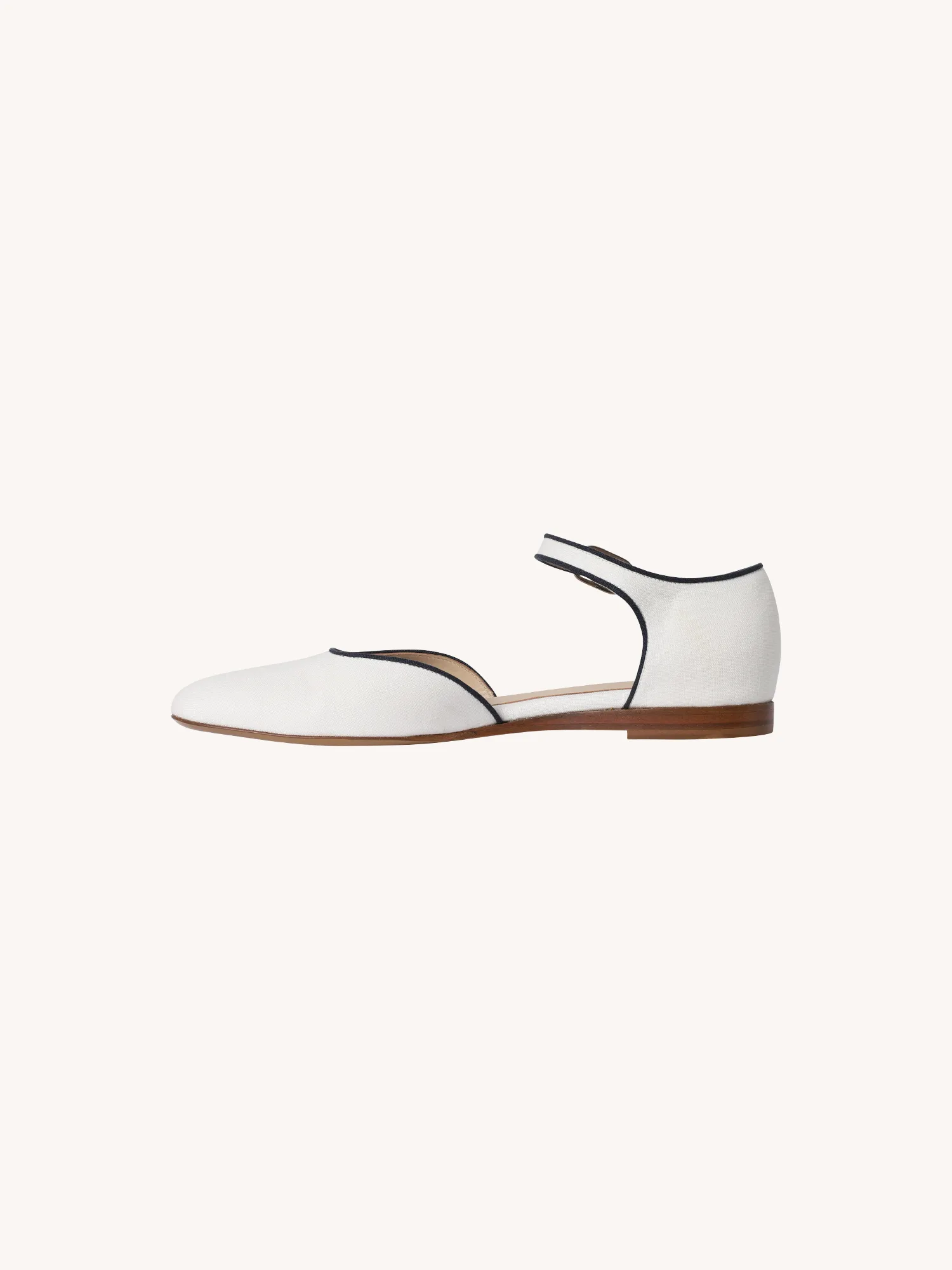 Mary Jane Linen Flat