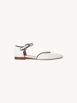 Mary Jane Linen Flat