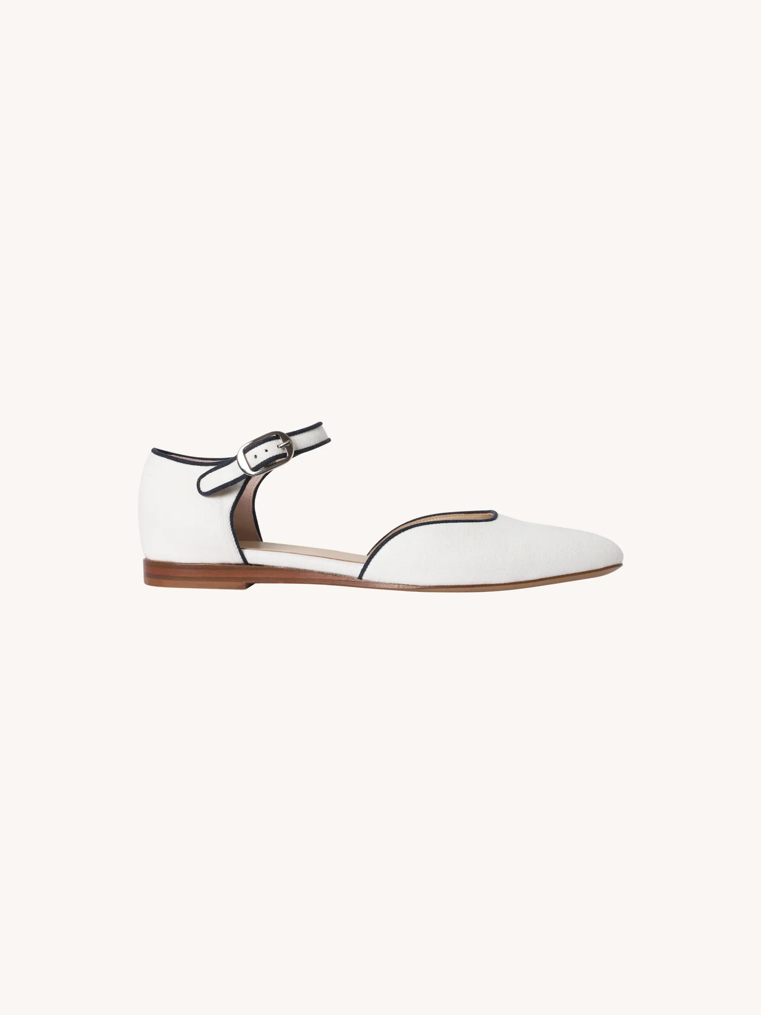 Mary Jane Linen Flat