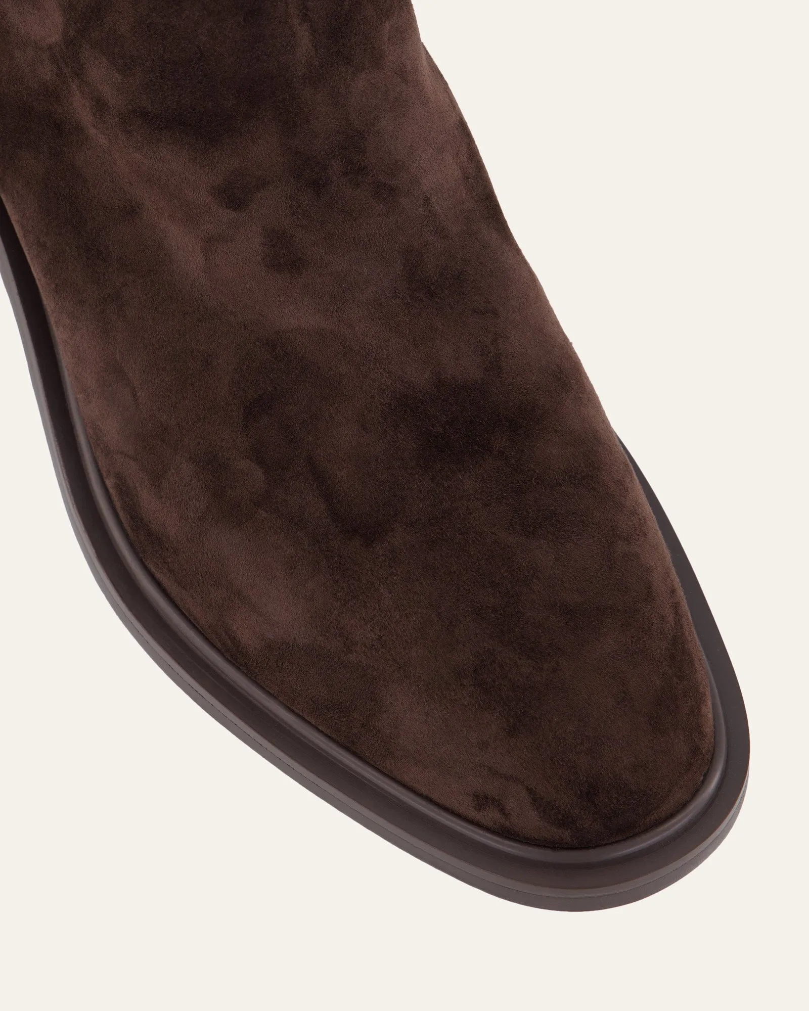 MASON FLAT ANKLE BOOTS BITTER CHOC SUEDE Jo Mercer