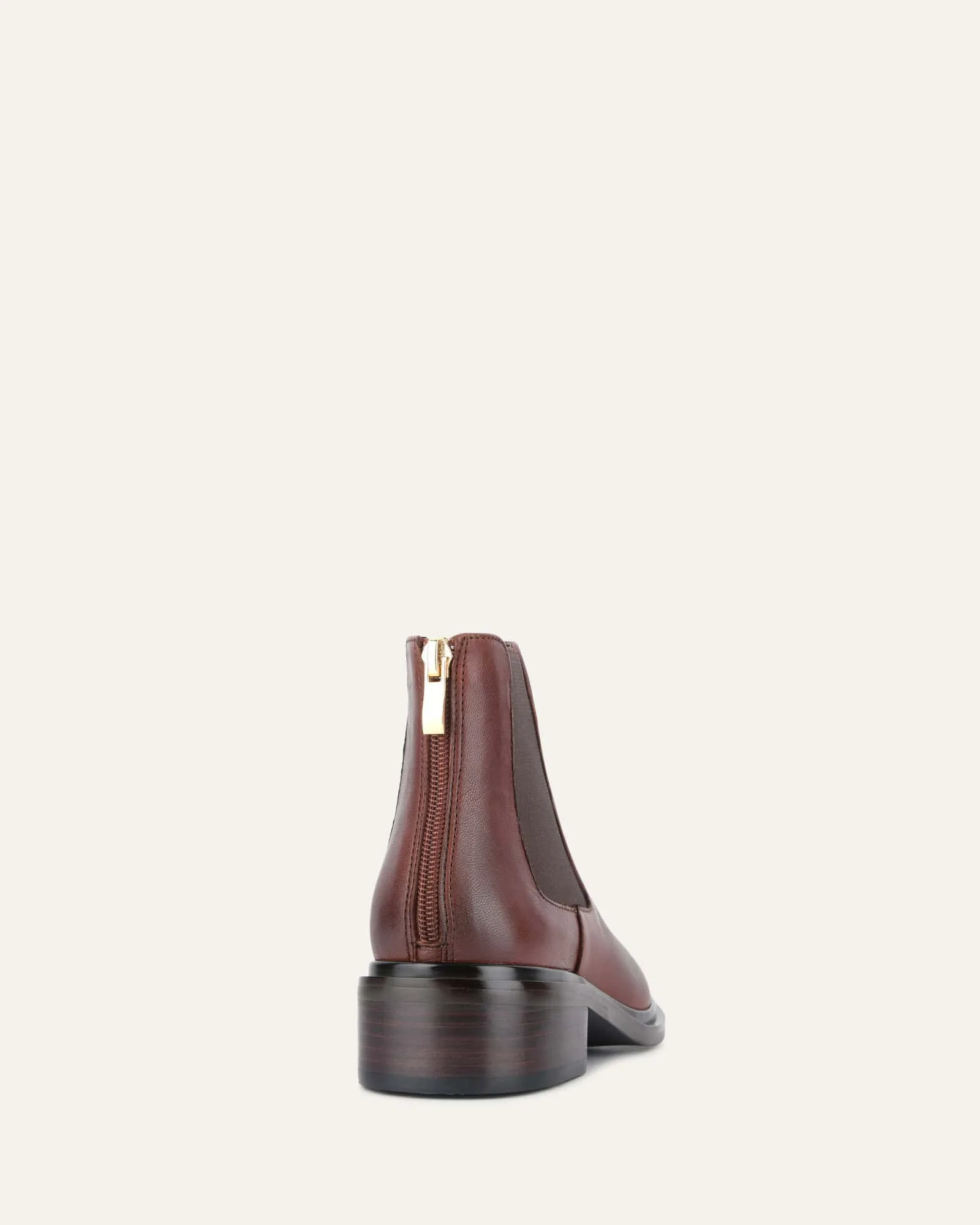 MELROSE FLAT ANKLE BOOTS CHESTNUT LEATHER Jo Mercer