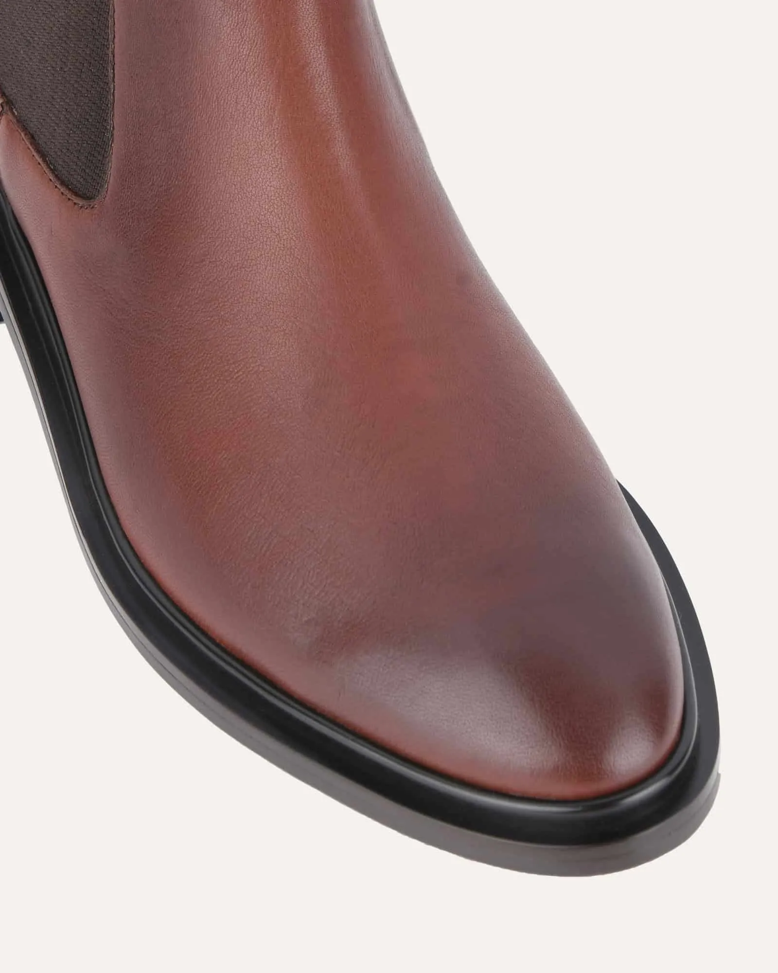MELROSE FLAT ANKLE BOOTS CHESTNUT LEATHER Jo Mercer