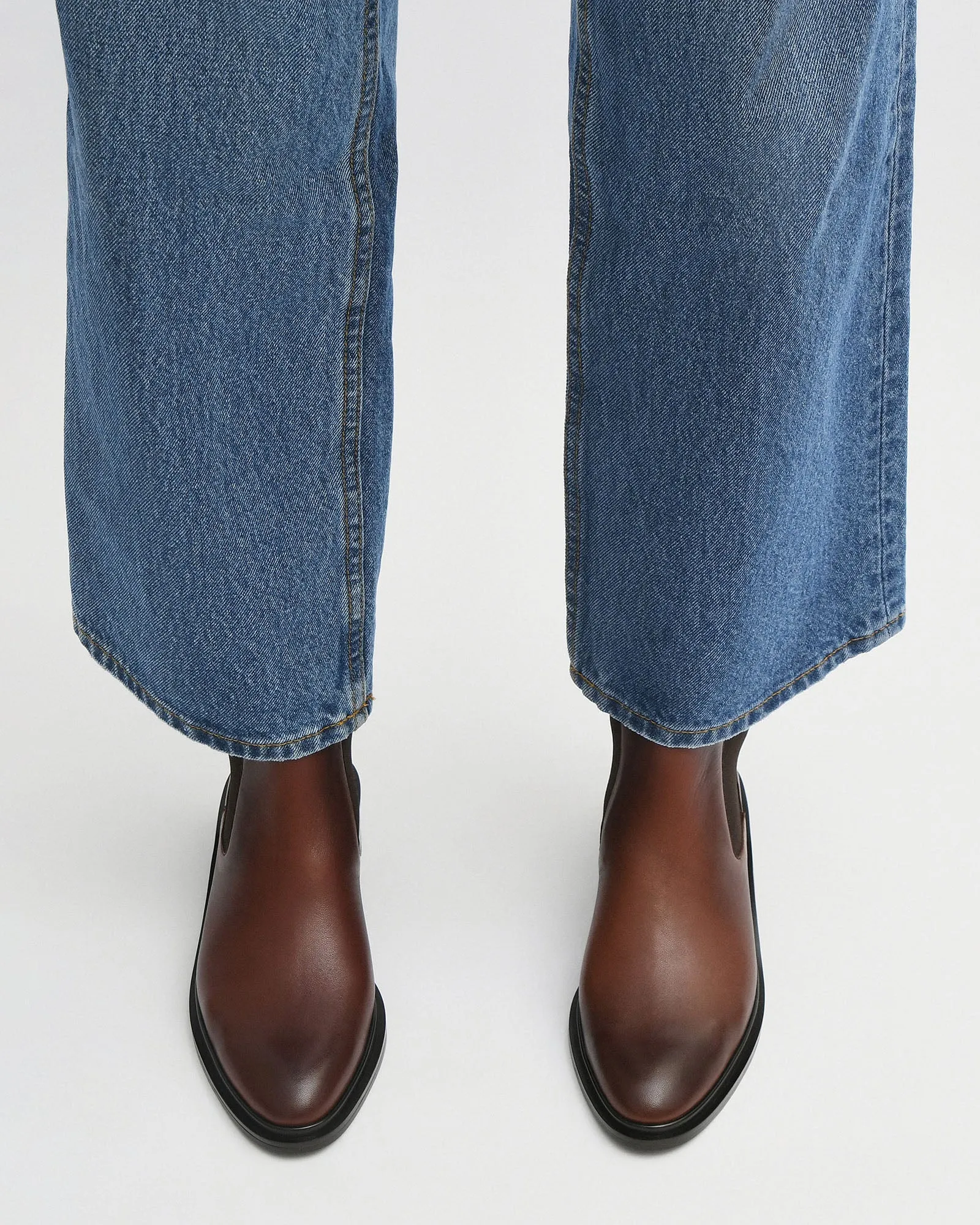 MELROSE FLAT ANKLE BOOTS CHESTNUT LEATHER Jo Mercer