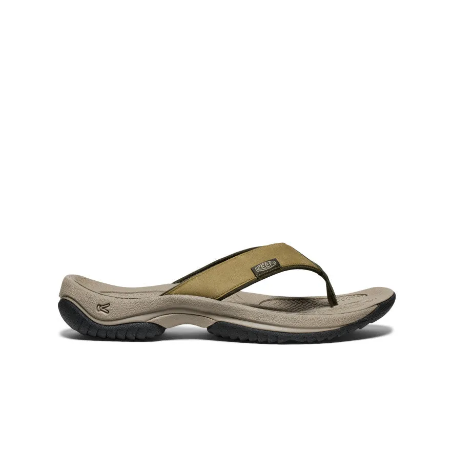 Men's Kona Leather Flip-Flop  |  Martini Olive/Forest Night KEEN