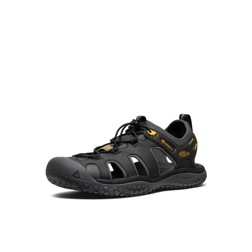 Men's SOLR Sandal  |  Black/Gold KEEN