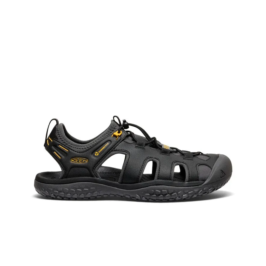 Men's SOLR Sandal  |  Black/Gold KEEN