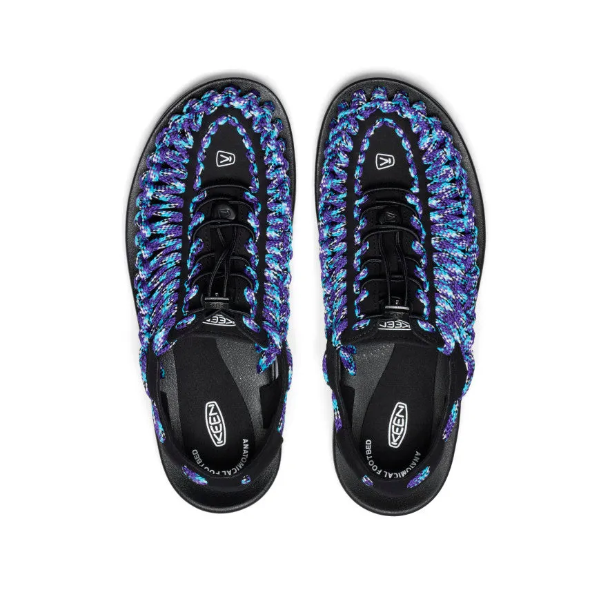 Men's UNEEK Flat Cord Sneaker x Bamboo Shoots  |  Black/Tillandsia Purple KEEN