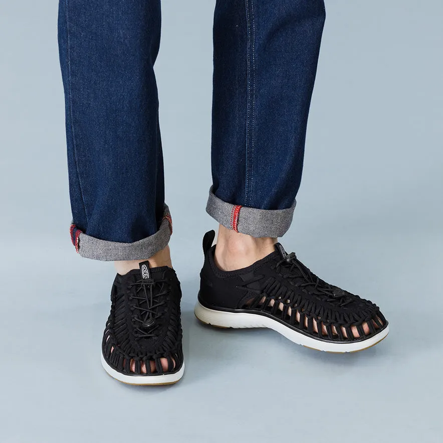 Men's UNEEK O3 Sneaker Sandal  |  Black/Star White KEEN