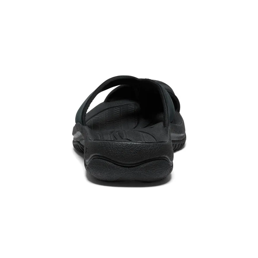 Men's Waimea Leather Flip-Flop  |  Black/Black KEEN