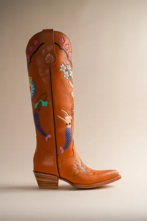 Mermaid Doodle Cowboy Boots Brother Vellies
