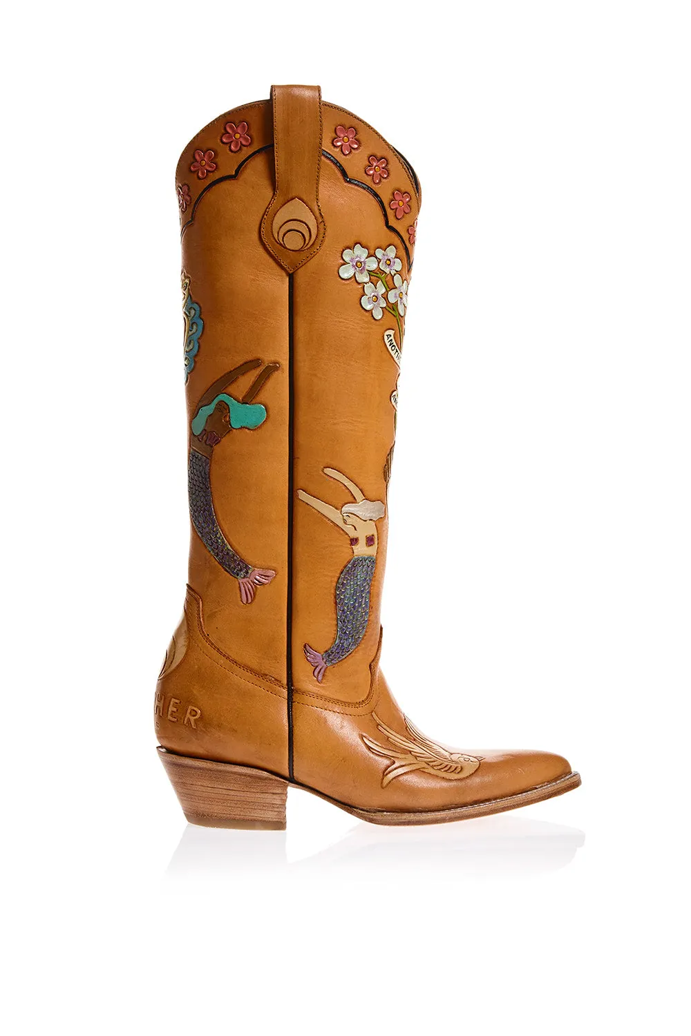 Mermaid Doodle Cowboy Boots Brother Vellies