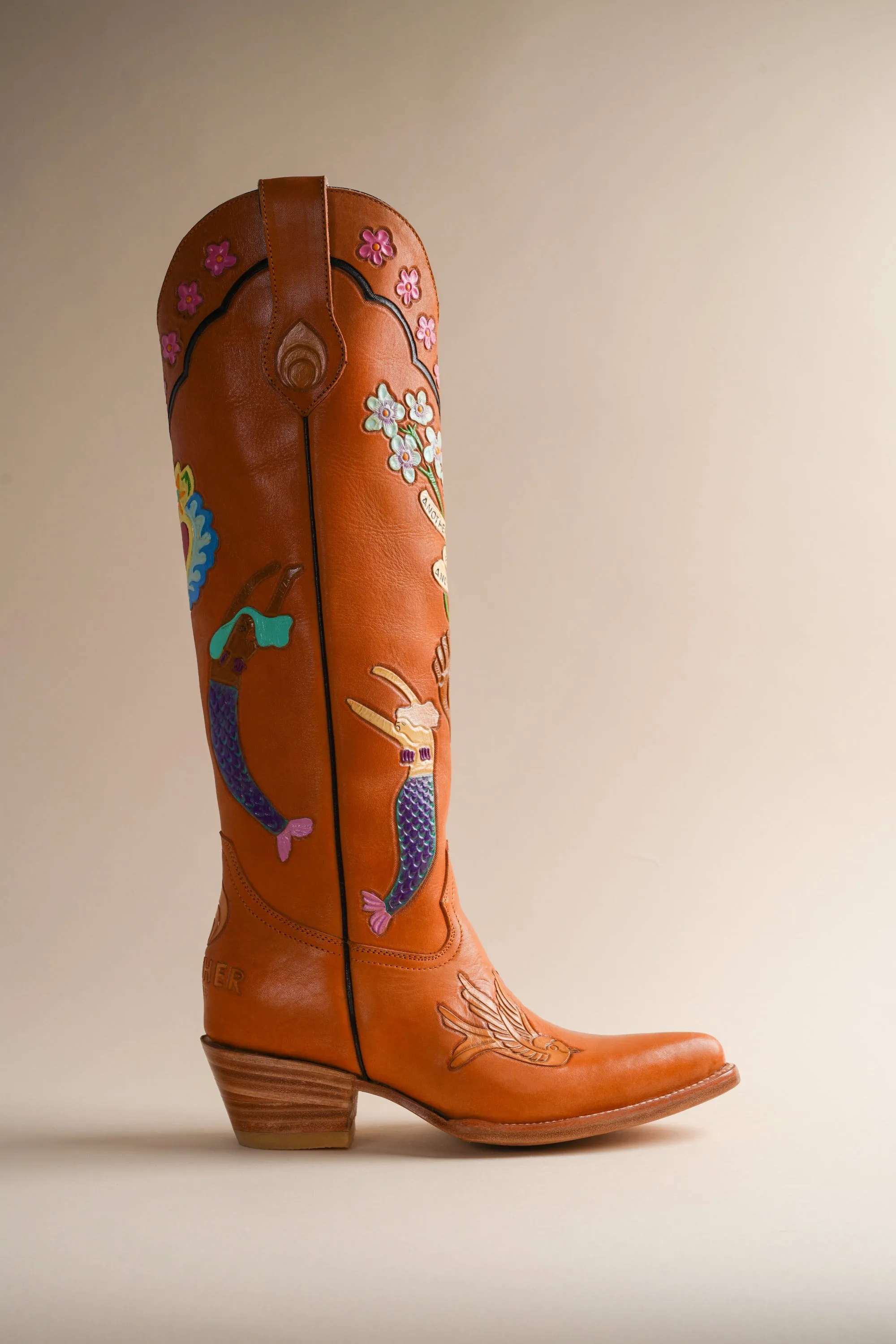 Mermaid Doodle Cowboy Boots Brother Vellies