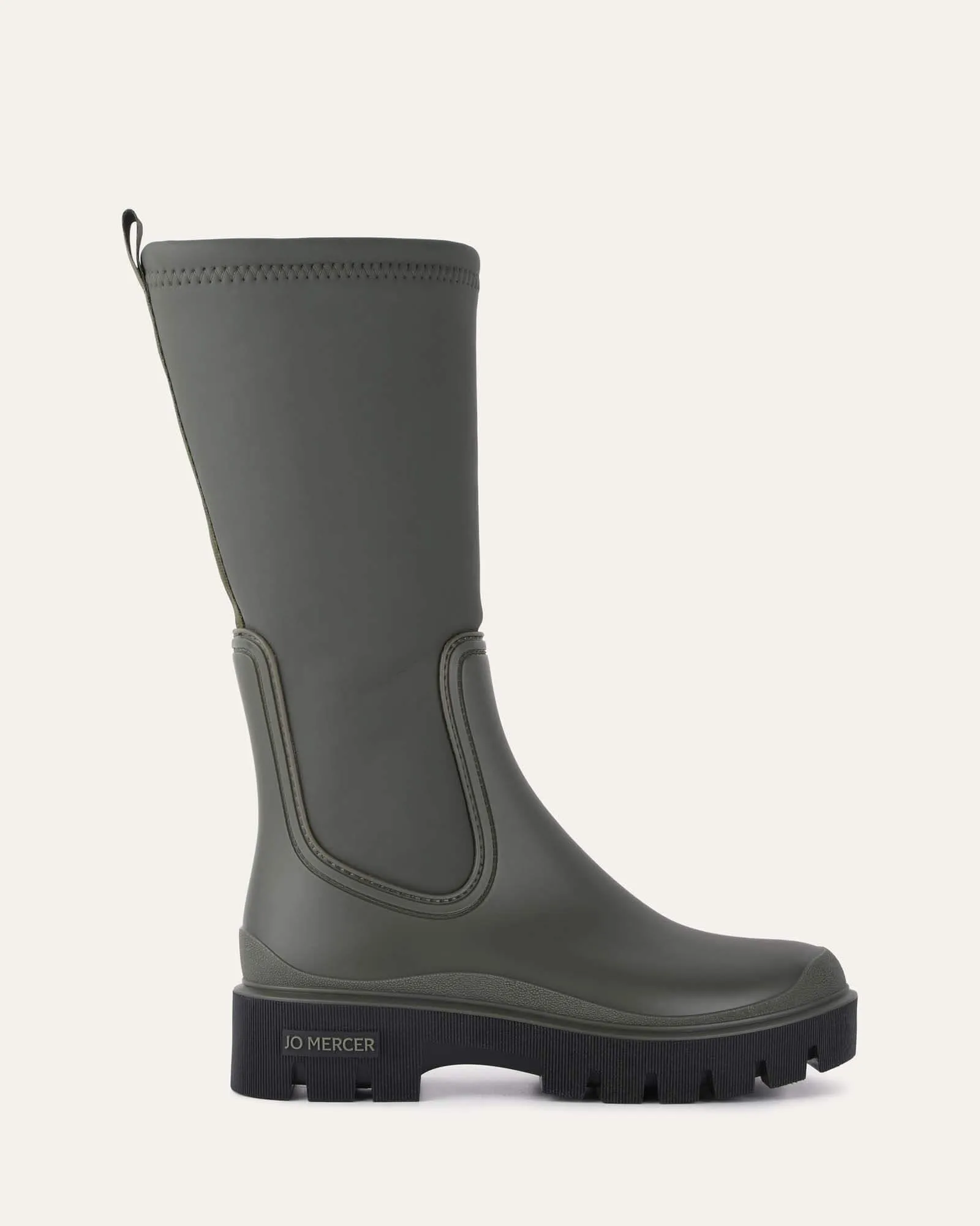 MINK CALF BOOTS KHAKI RUBBER Jo Mercer