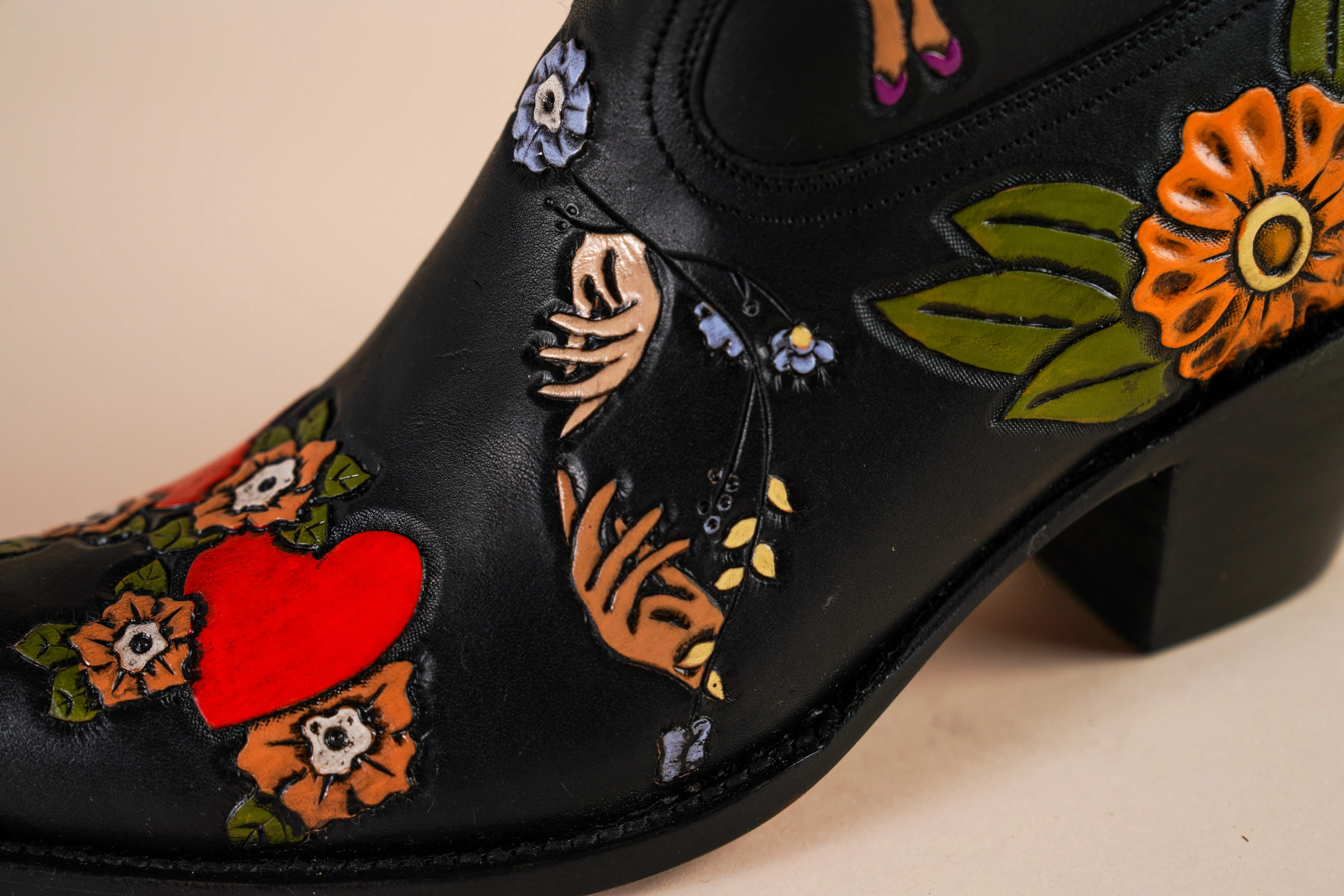 My Body My Choice Doodle Cowboy Boot in Midnight Brother Vellies