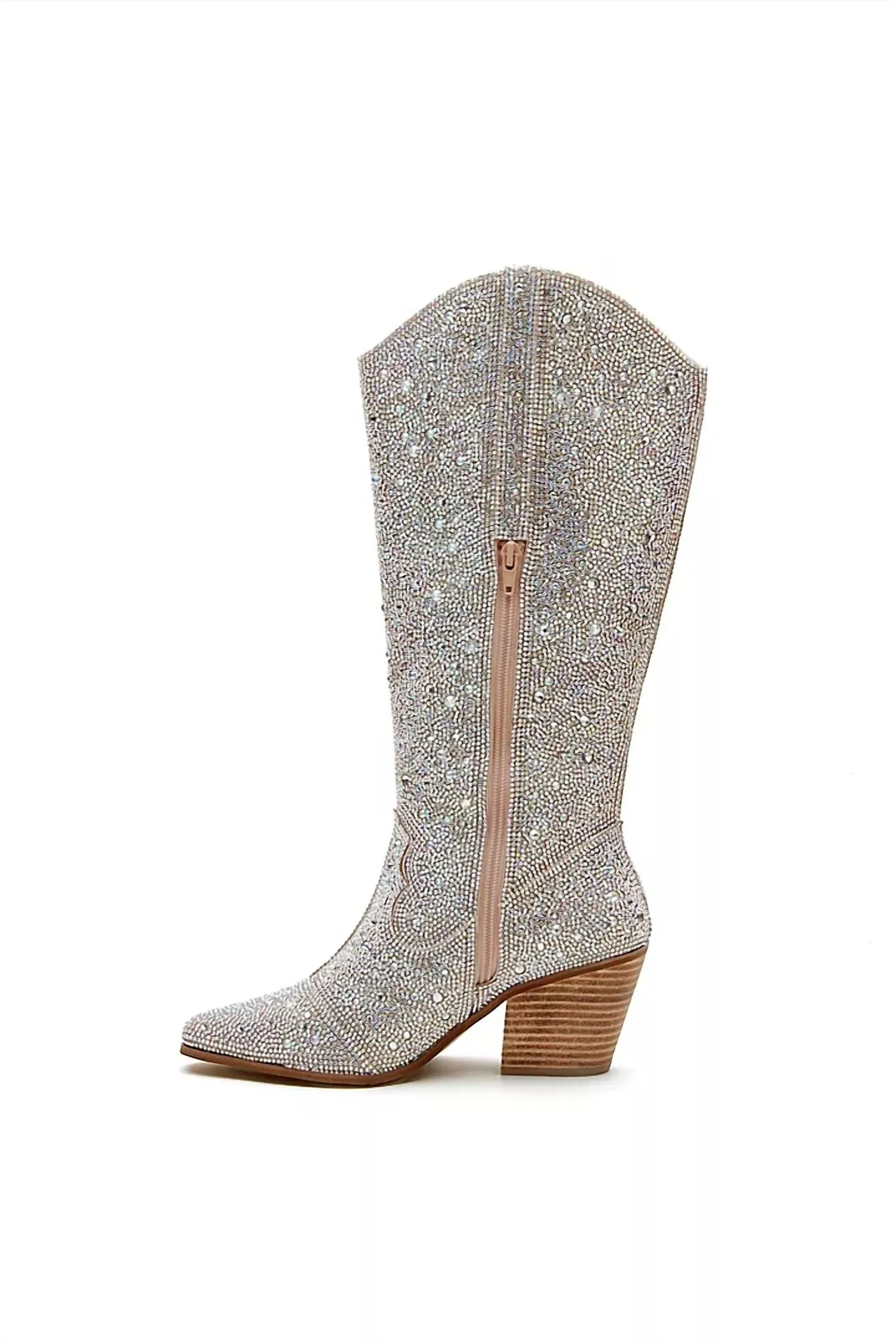 Nashville Rhinestone Boots In Clear