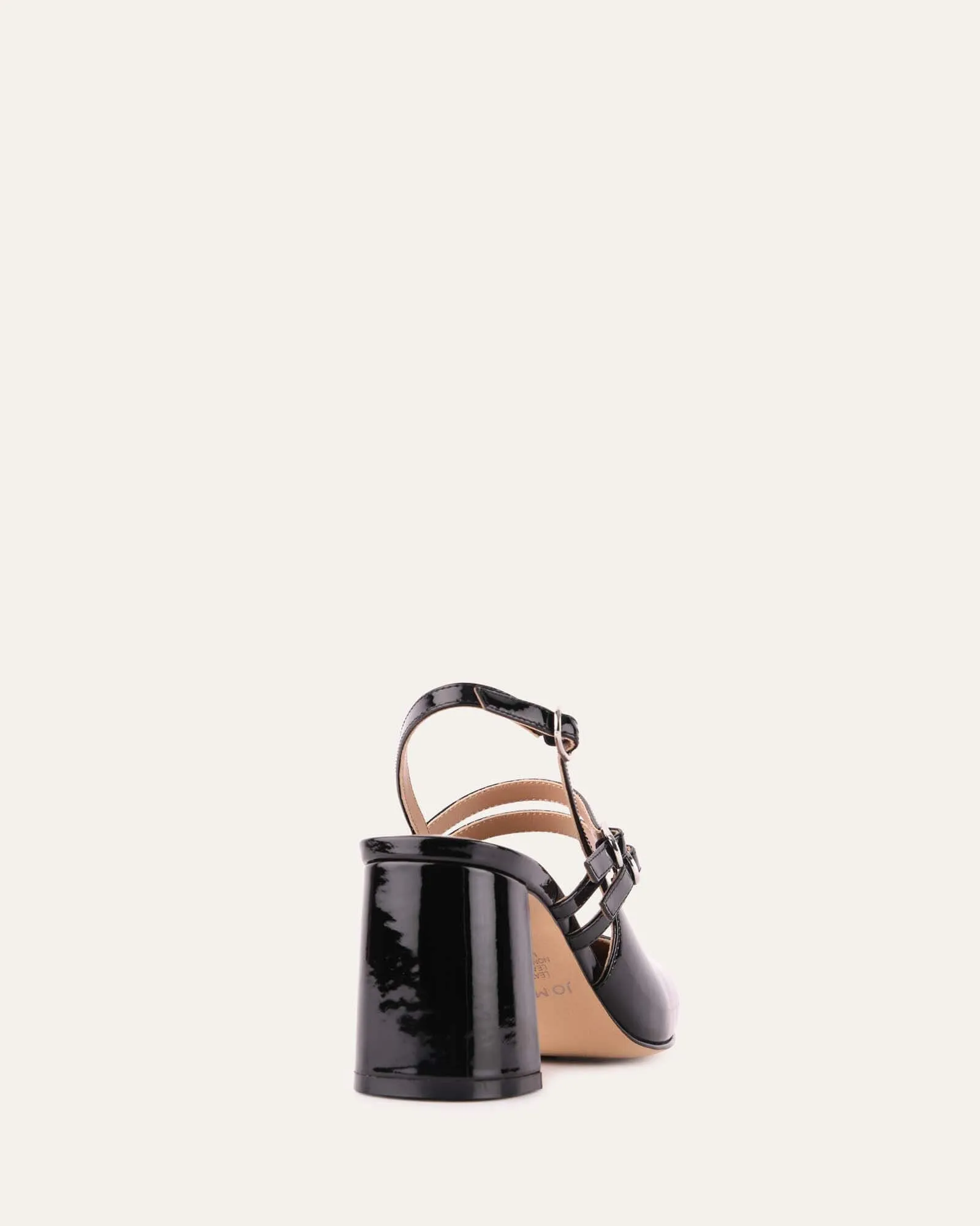 NATASHA MID HEELS BLACK PATENT Jo Mercer