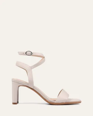 NATSU MID HEEL SANDALS BONE LEATHER Jo Mercer