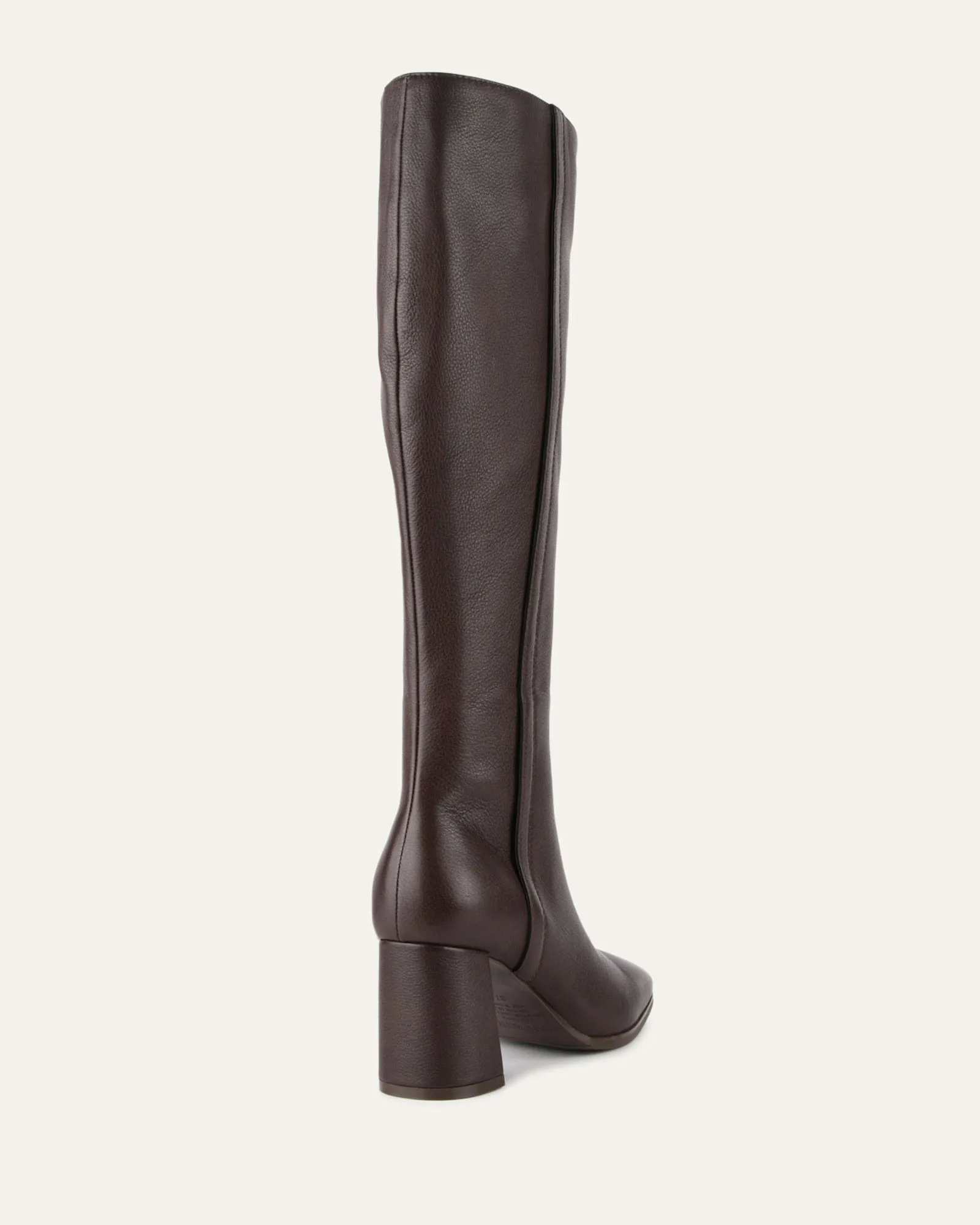 NELLIE KNEE BOOTS BITTER CHOC LEATHER Jo Mercer
