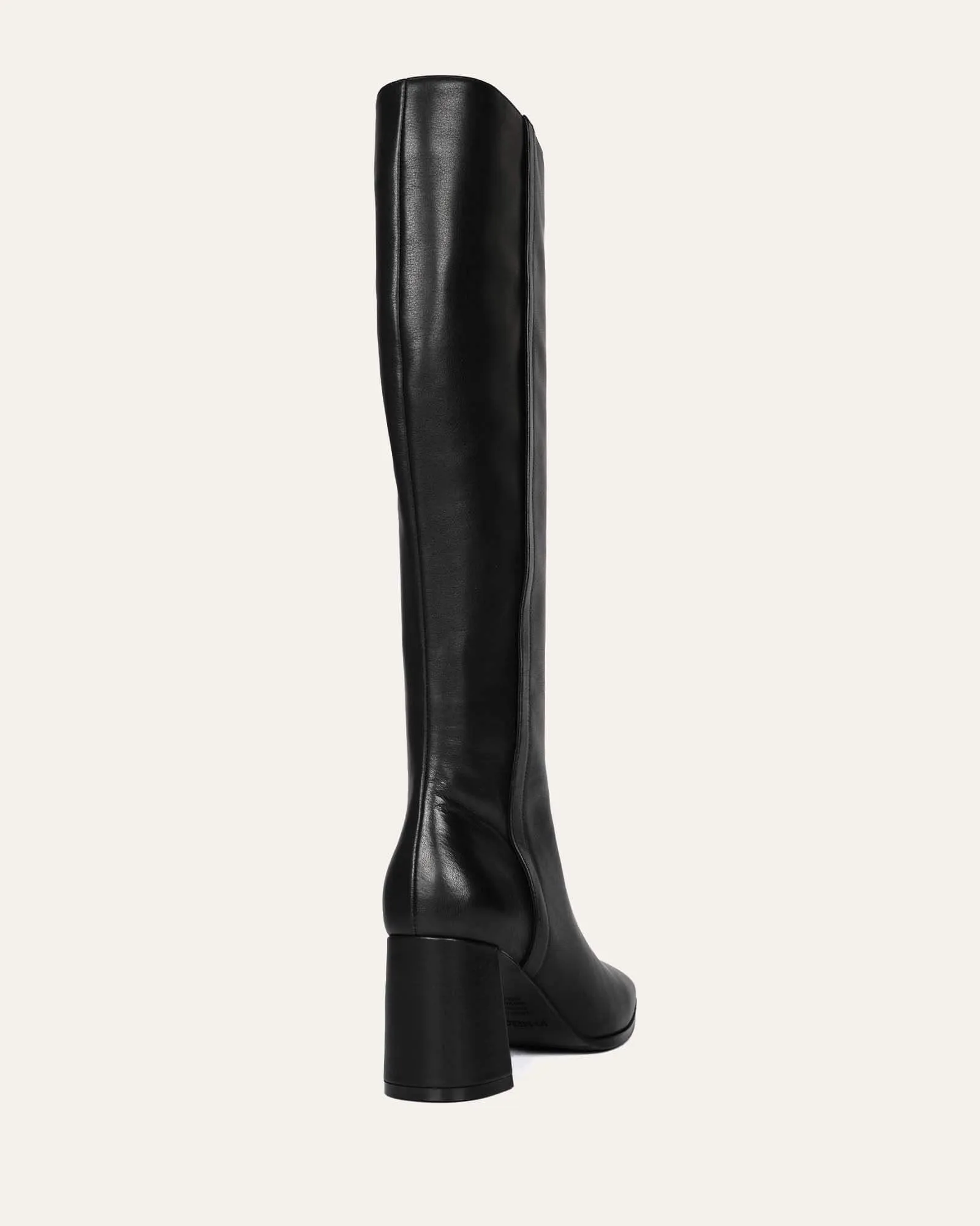 NELLIE KNEE BOOTS BLACK LEATHER Jo Mercer