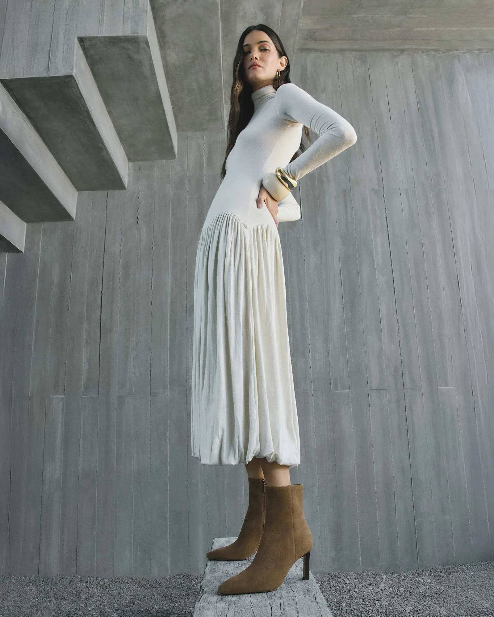 NESSIE MID ANKLE BOOTS BISCUIT SUEDE Jo Mercer