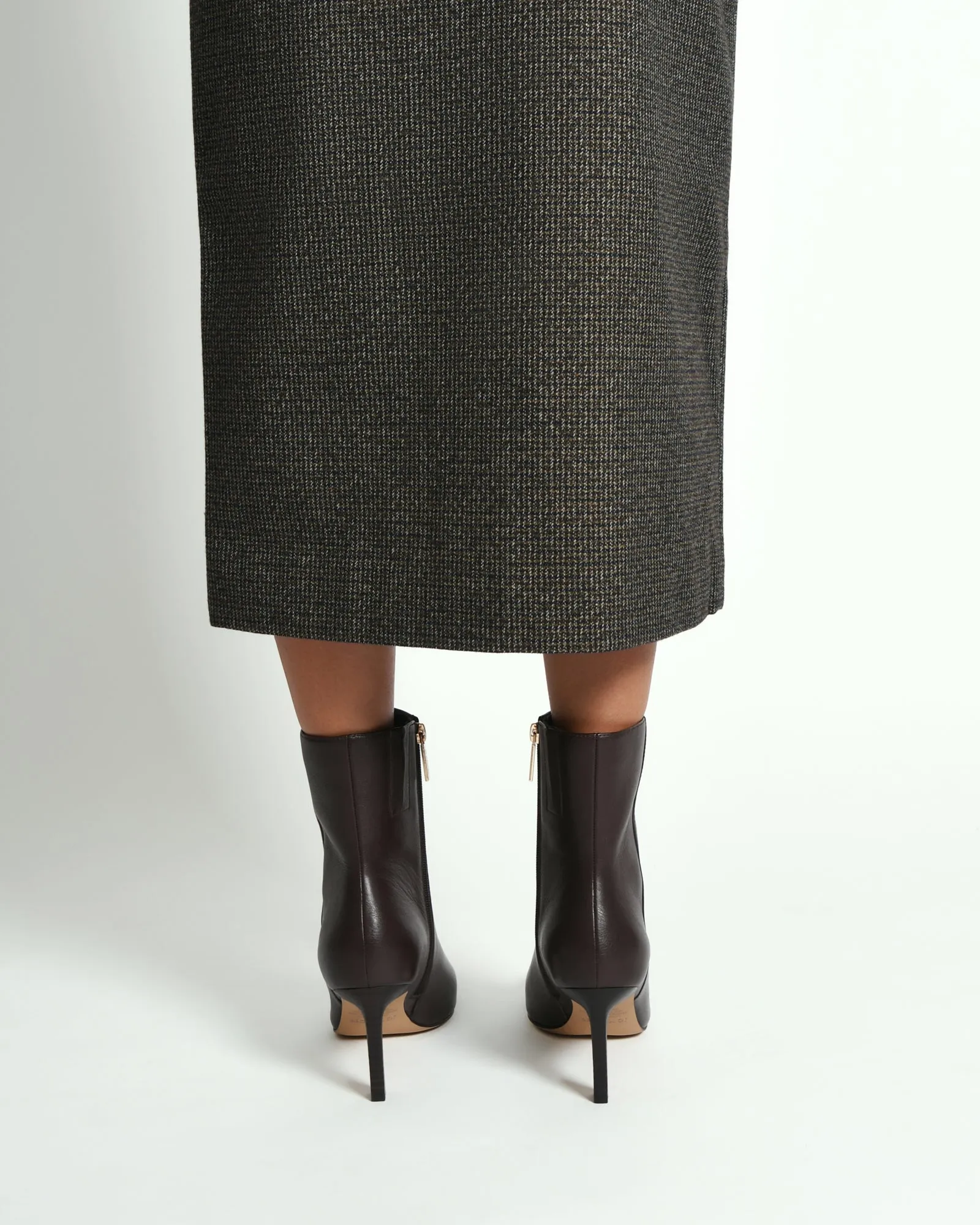 NESSIE MID ANKLE BOOTS BITTER CHOC LEATHER Jo Mercer