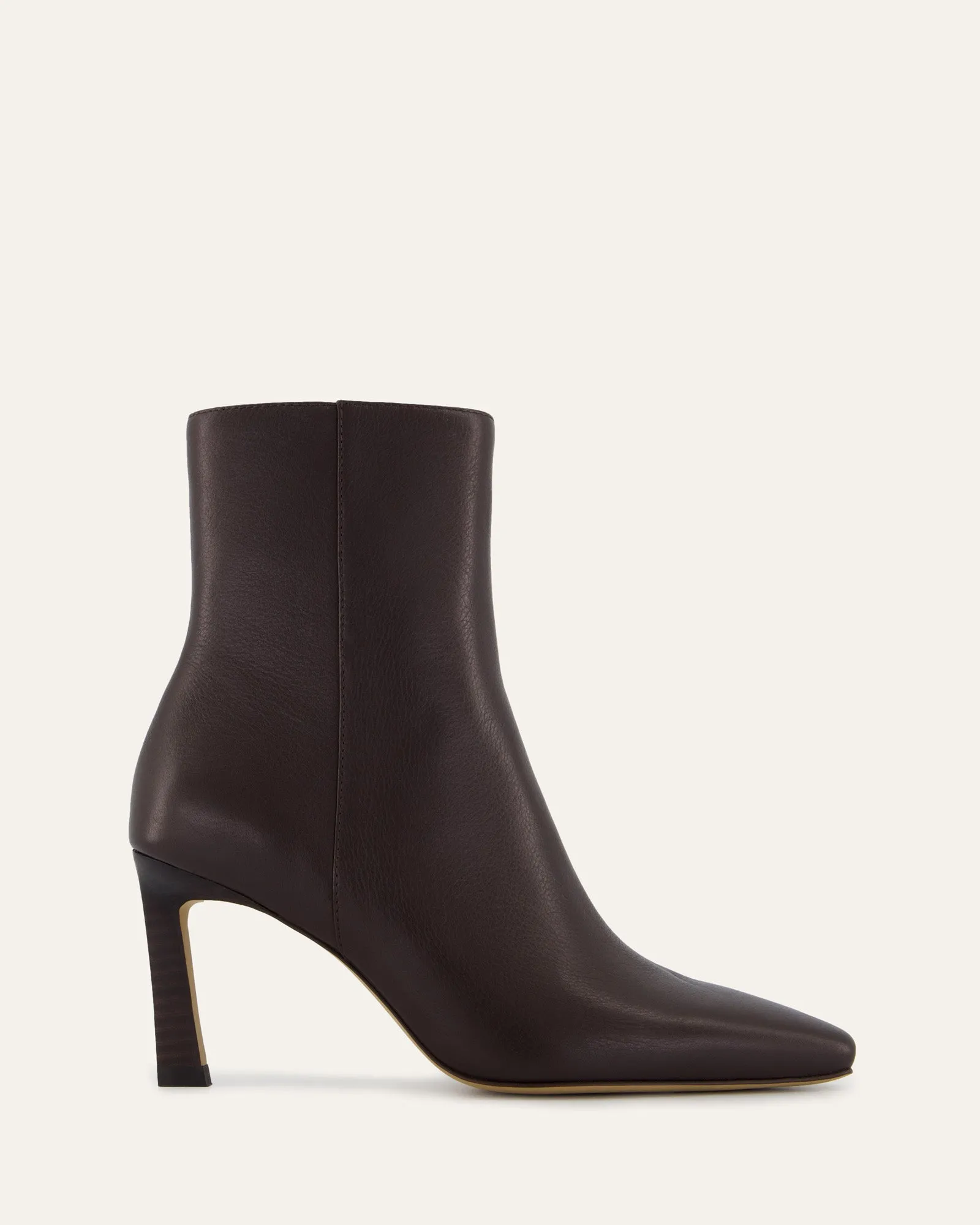 NESSIE MID ANKLE BOOTS BITTER CHOC LEATHER Jo Mercer