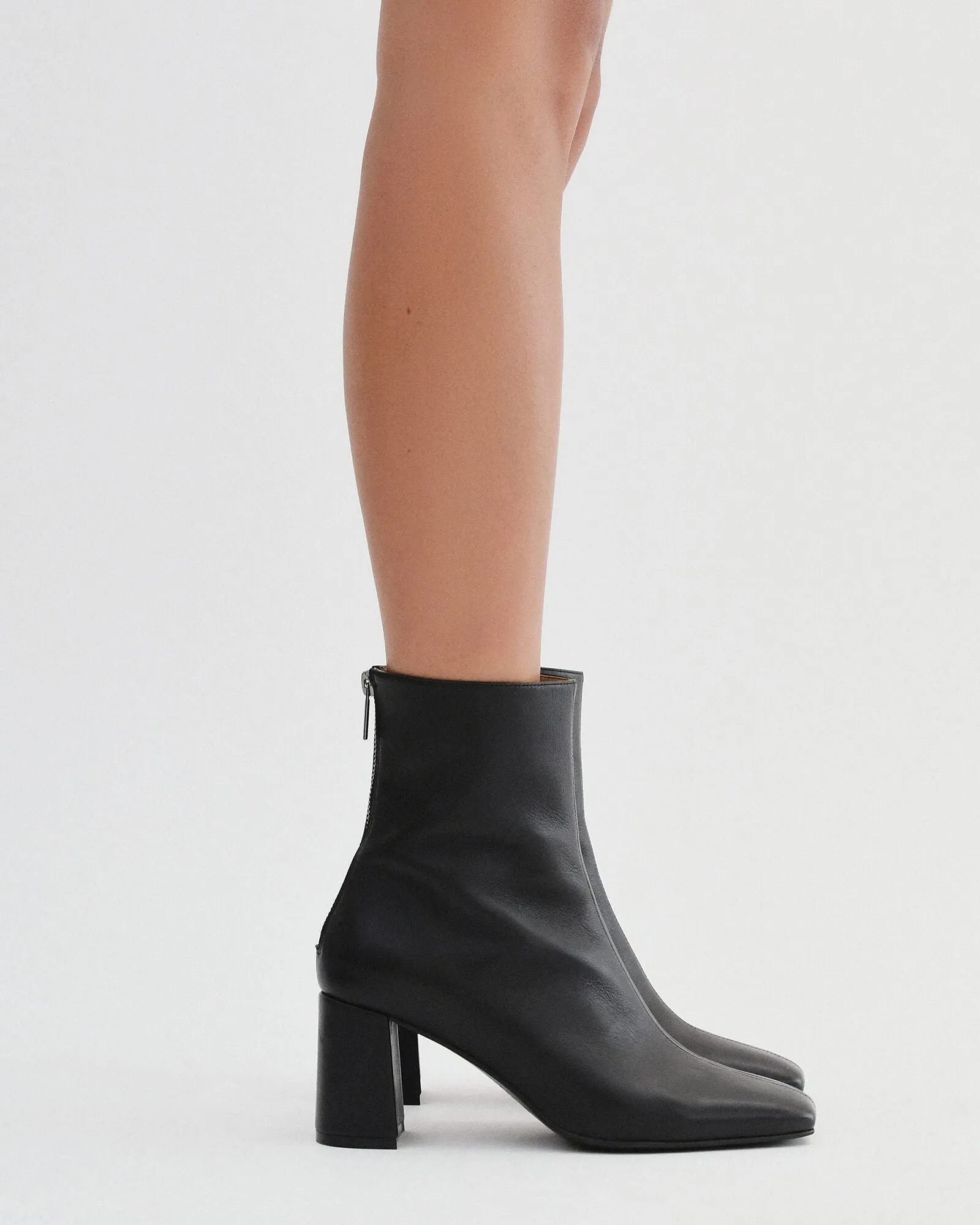 NEVADA MID ANKLE BOOTS BLACK LEATHER Jo Mercer
