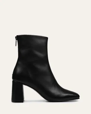 NEVADA MID ANKLE BOOTS BLACK LEATHER Jo Mercer