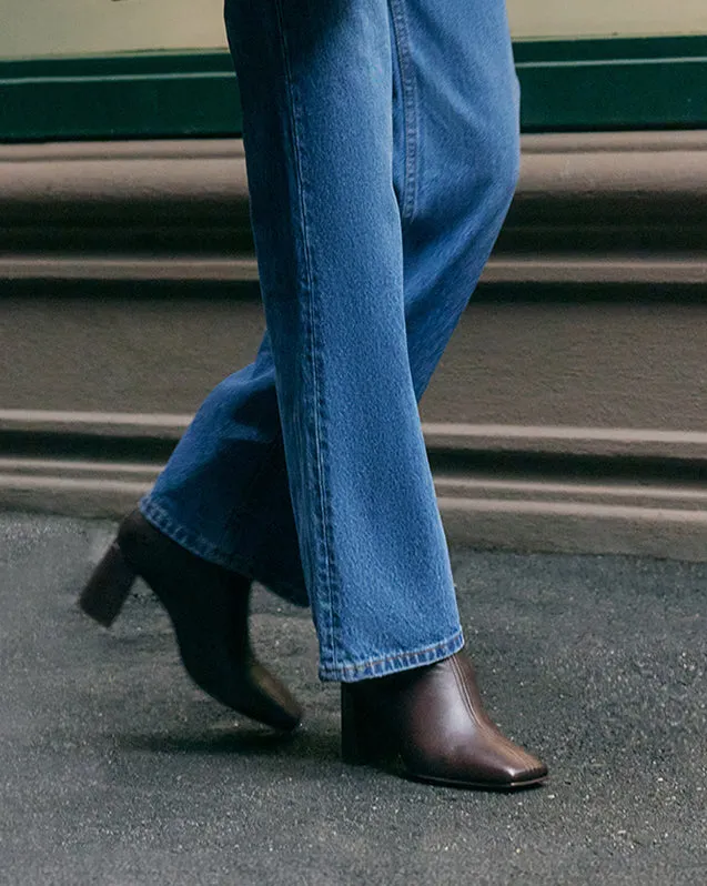 NEVADA MID ANKLE BOOTS CHOCOLATE LEATHER Jo Mercer