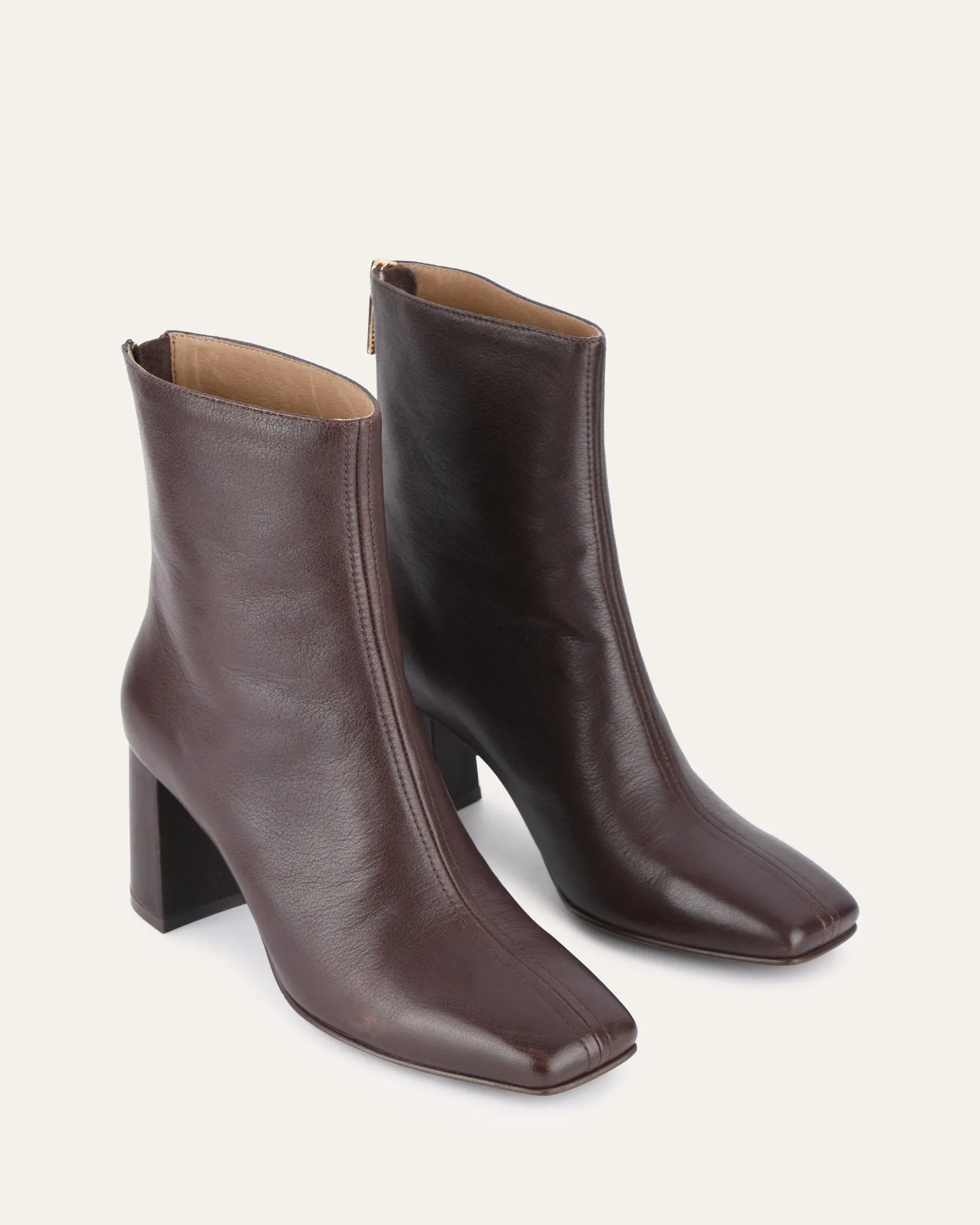 NEVADA MID ANKLE BOOTS CHOCOLATE LEATHER Jo Mercer
