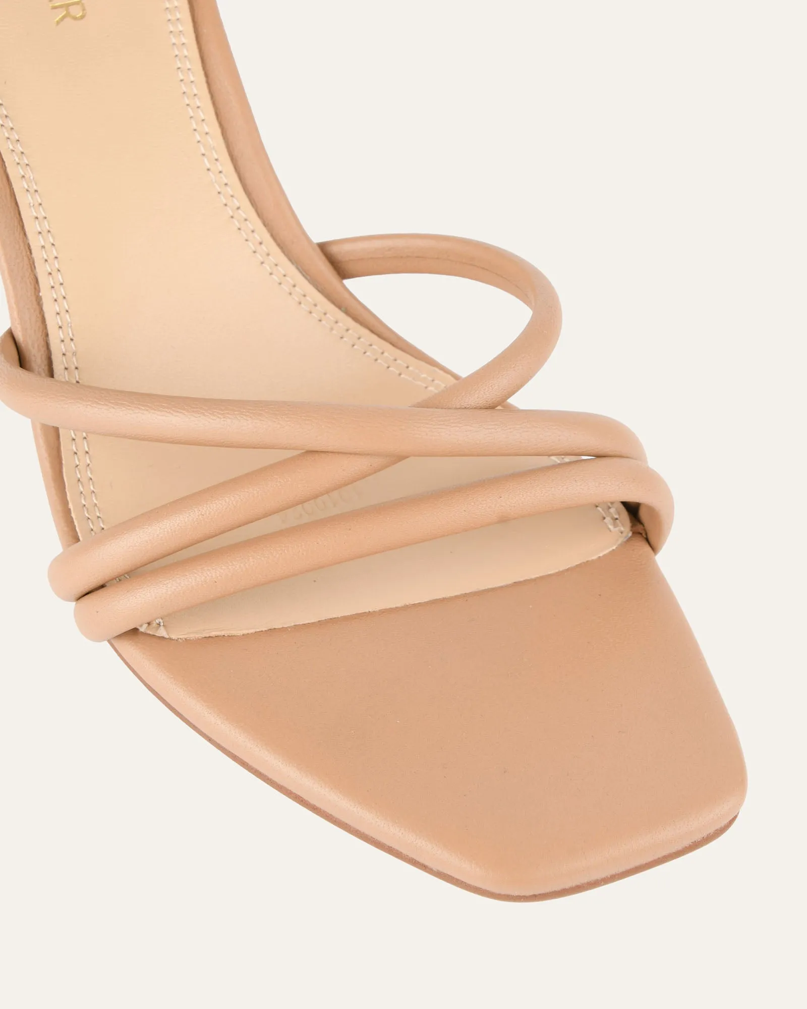 NICOLA MID HEEL SANDALS TAN LEATHER Jo Mercer