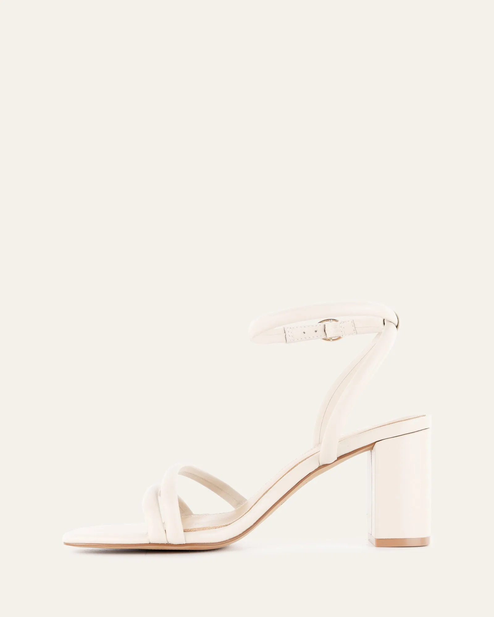 NINO HIGH HEEL SANDALS OFF WHITE LEATHER Jo Mercer