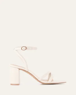 NINO HIGH HEEL SANDALS OFF WHITE LEATHER Jo Mercer