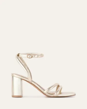 NINO HIGH HEEL SANDALS SOFT GOLD LEATHER Jo Mercer
