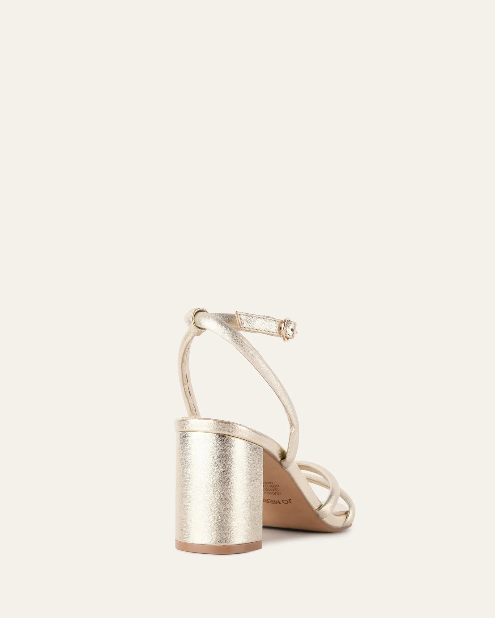 NINO HIGH HEEL SANDALS SOFT GOLD LEATHER Jo Mercer