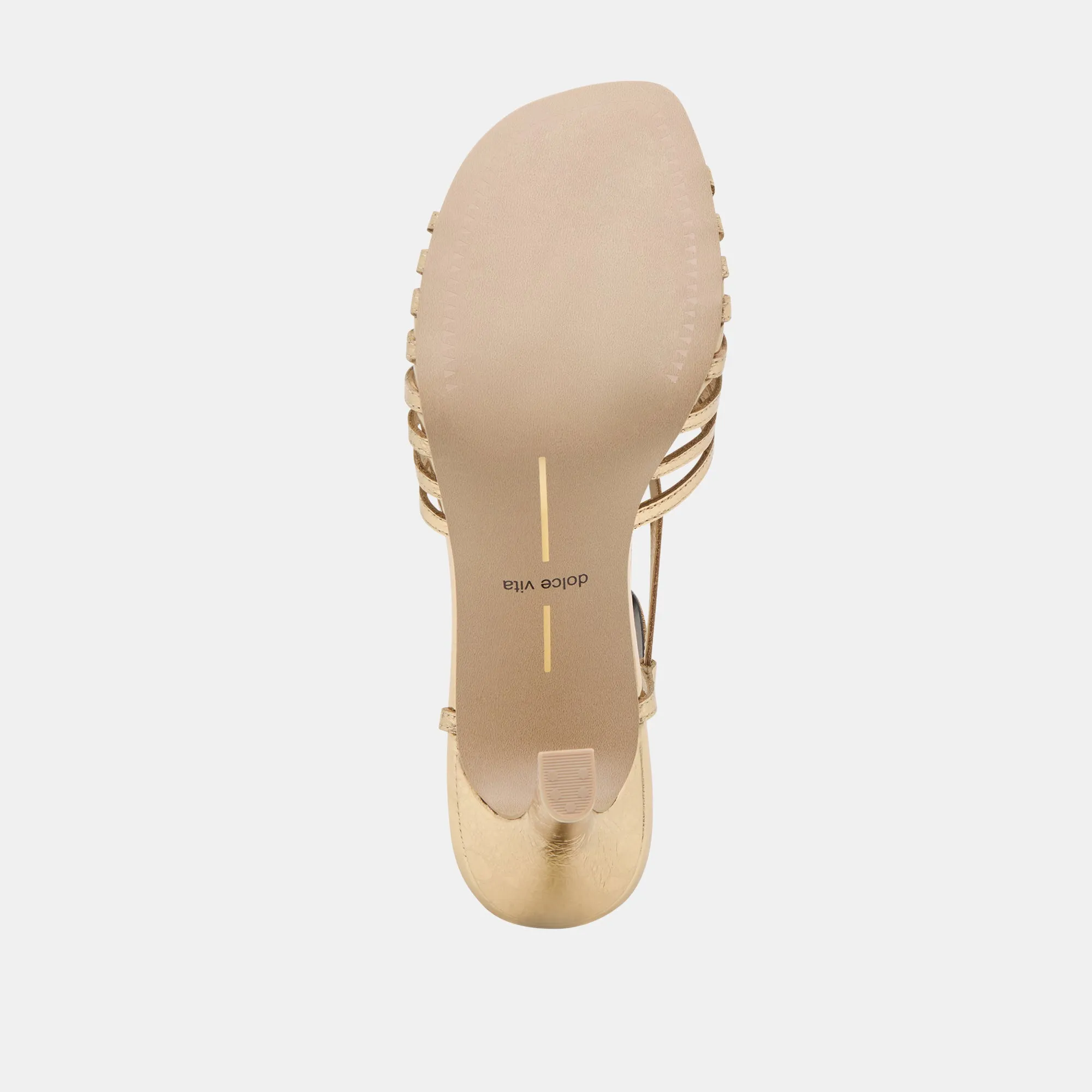 NIVANA HEELS GOLD DISTRESSED LEATHER Dolce Vita