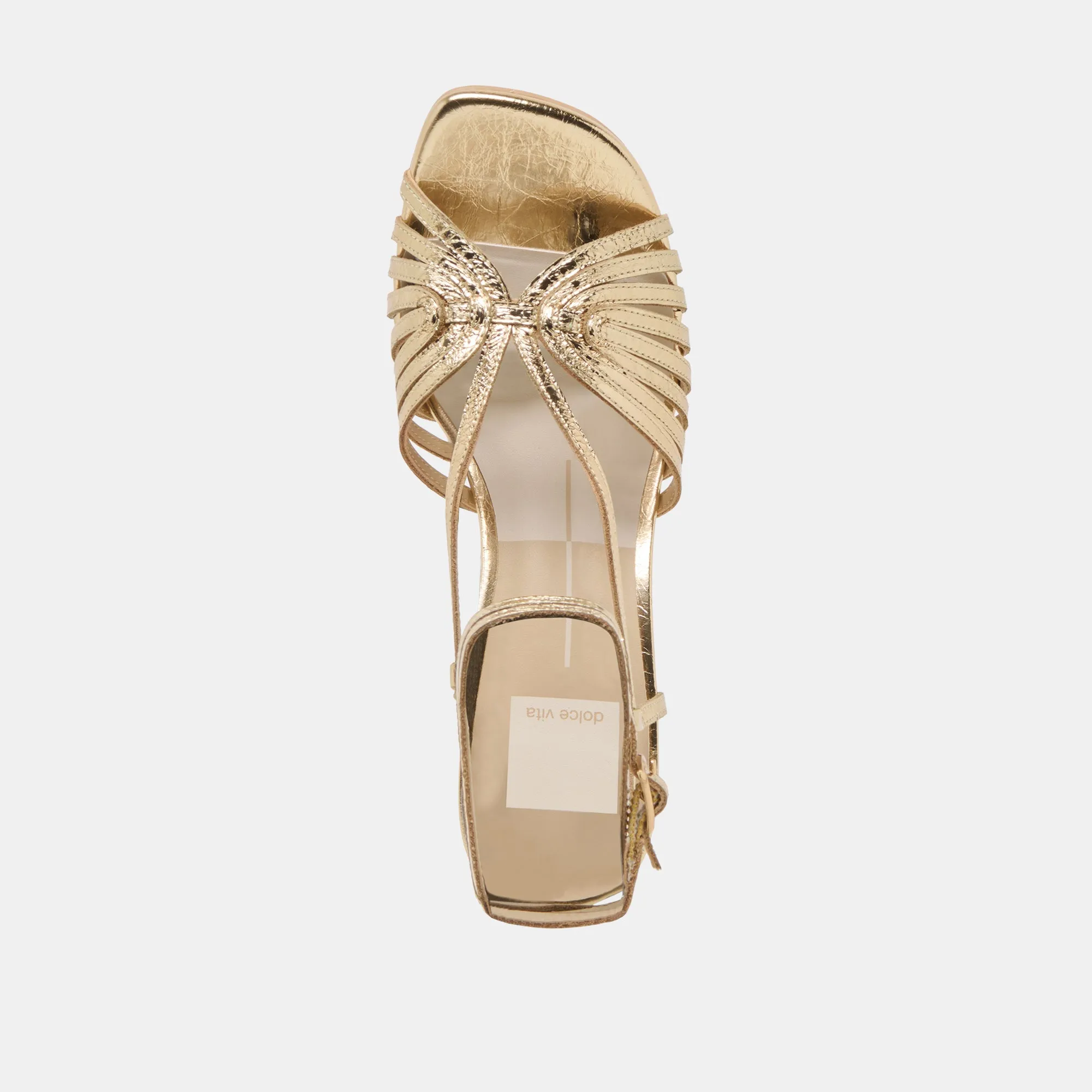 NIVANA HEELS GOLD DISTRESSED LEATHER Dolce Vita